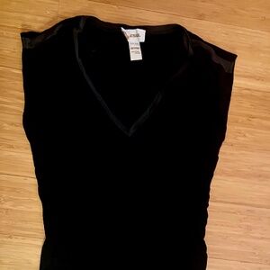 Vintage Diesel Sleeveless Black Sheer Tee Shirt Y2K Size XXS